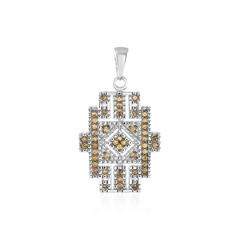 Colgante en plata con Zircón cognac