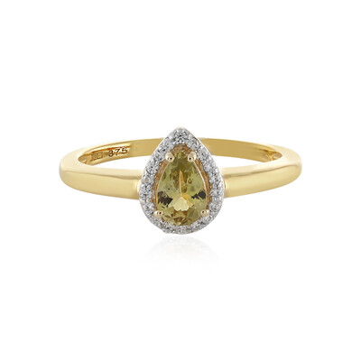 Anillo en oro con Tanzanita amarilla