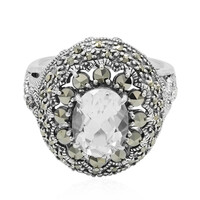 Anillo en plata con Topacio blanco