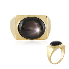 Anillo en oro con Zafiro estrella negra