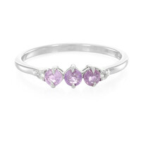 Anillo en plata con Zafiro de Ceilán rosa