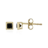 Pendientes en oro con Diamante negro