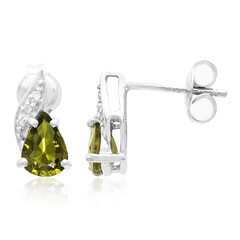 Pendientes en plata con Turmalina cuprífera