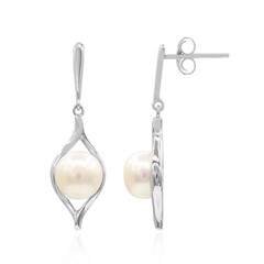 Pendientes en plata con Perla Freshwater