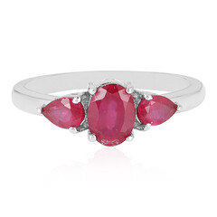 Anillo en plata con Rubí de Madagascar