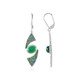 Pendientes en plata con Ónix verde (Adela Silber)