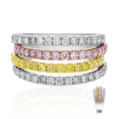 Anillo en oro con Diamante amarillo SI2 (CIRARI)