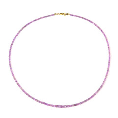 Collar en oro con Zafiro de Ceilán púrpura no calentado