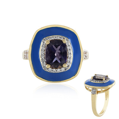 Anillo en plata con Iolita de Ceilán (M de Luca)