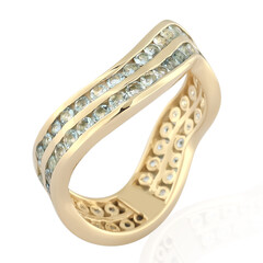 Anillo en oro con Aguamarina Santa María (de Melo)