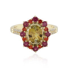 Anillo en oro con Tanzanita amarilla sin calentar (Adela Gold)