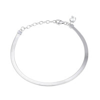 Brazalete en plata con Topacio blanco