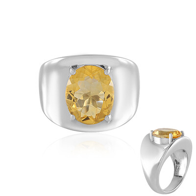 Anillo en plata con Citrino