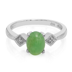 Anillo en plata con Crisoprasa imperial
