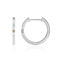 Pendientes en oro con Diamante chocolate VS2