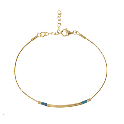 Brazalete en plata con Hematita azul (dagen)