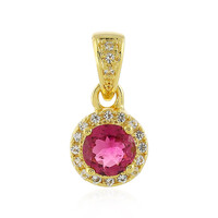 Colgante en plata con Turmalina rosa