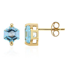 Pendientes en plata con Topacio azul cielo