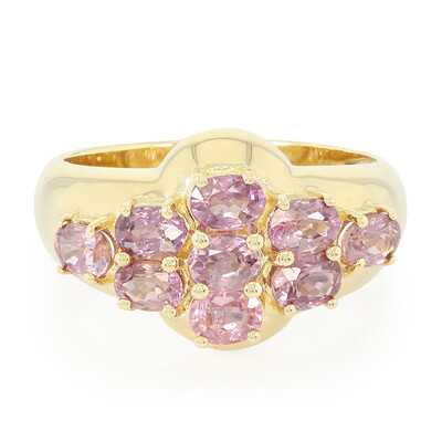 Anillo en oro con Zafiro Padparascha no calentado (AMAYANI)