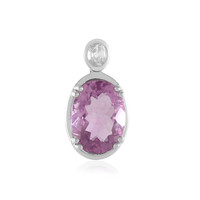 Colgante en plata con Fluorita rosa