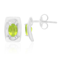 Pendientes en plata con Ópalo verde de Brasil