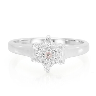 Anillo en plata con Zafiro de Ceilán rosa