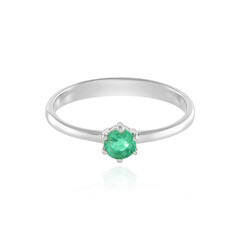 Anillo en plata con Esmeralda de Rusia