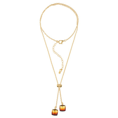 Collar en plata con Ámbar del Báltico amanecer (dagen)
