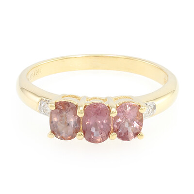 Anillo en oro con Zafiro Padparascha no calentado (AMAYANI)