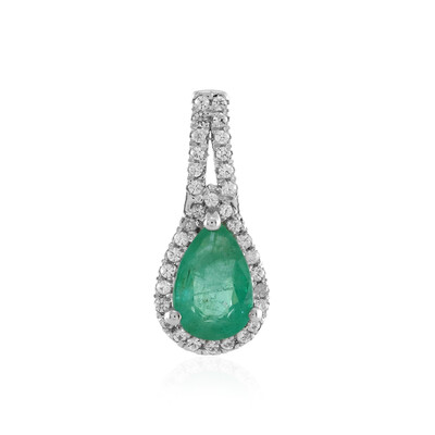 Colgante en plata con Esmeralda de Colombia