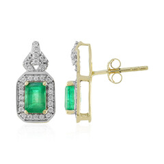 Pendientes en oro con Esmeralda de Brasil (Adela Gold)