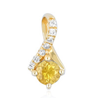 Colgante en oro con Zafiro amarillo