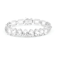 Brazalete en plata con Topacio blanco