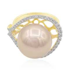 Anillo en oro con Perla Ming rosa (TPC)