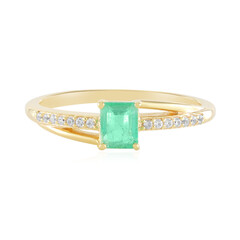 Anillo en plata con Esmeralda de Rusia (Adela Silber)