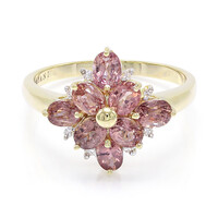 Anillo en oro con Zafiro Padparascha no calentado (AMAYANI)