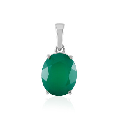 Colgante en plata con Ónix verde
