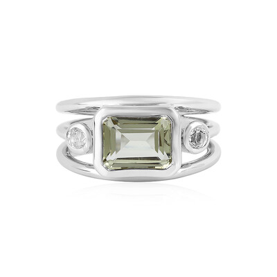 Anillo en plata con Quarzo limón