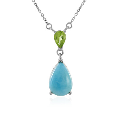 Collar en plata con Larimar