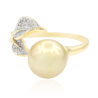 Anillo en oro con Perla dorada del mar del sur (TPC)