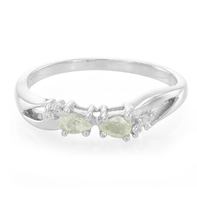 Anillo en plata con Turmalina cuprífera