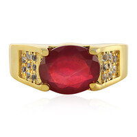 Anillo de hombre en plata con Rubí de Madagascar