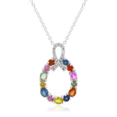 Collar en plata con Zafiro azul