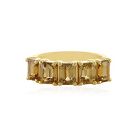 Anillo en plata con Zircón amarillo