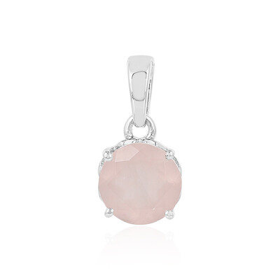 Colgante en plata con Cuarzo rosa