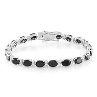 Brazalete en plata con Espinela negra