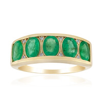 Anillo en oro con Esmeralda de Zambia