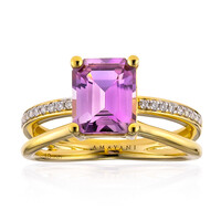 Anillo en oro con Diáspora rosa (AMAYANI)