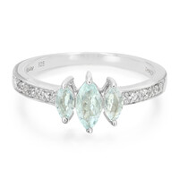 Anillo en plata con Turmalina Paraíba