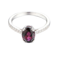 Anillo en plata con Granate de Tocantin